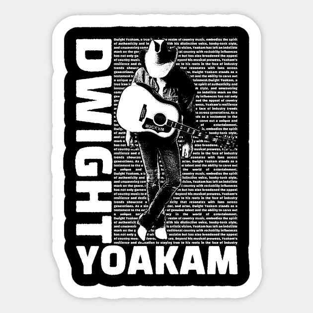 Dwight Yoakam Sticker by BrutalGrafix Studio